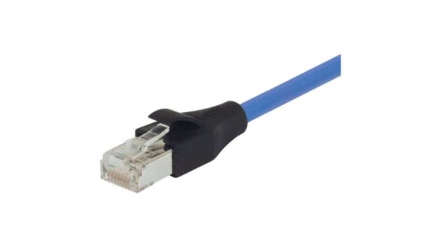 L-Com TRD, 610 mm Cat5e Cat5E Cable, Blue Straight to Male RJ45 Male, Shielded Polyvinyl Chloride Sheath | TRD855SCRBL-2