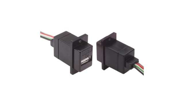L-Com Straight, Panel Male- 1 Port Type USB Type A USB Connector USB 2.0 | ECJ504B-UA