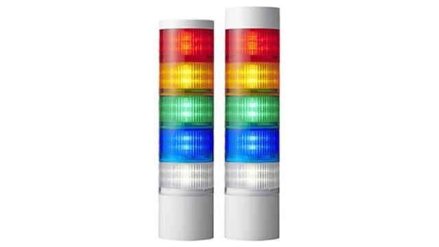 Patlite LR10 Series Green, Red Buzzer Signal Tower, 2 Lights, 100-240 V, Upright | LR10-2M2WJBW-RG