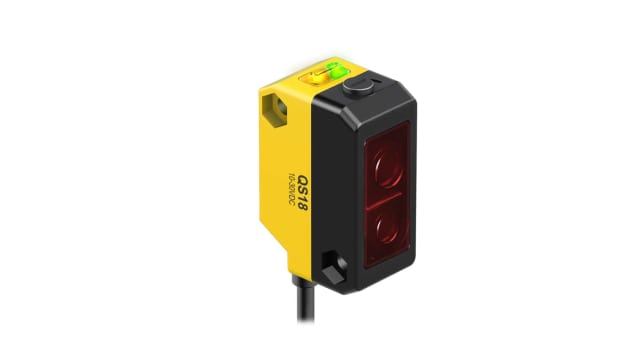 Banner Background Suppression Photoelectric Sensor, Rectangular Sensor, 30 → 300 mm Detection Range | QS18AB6AF300