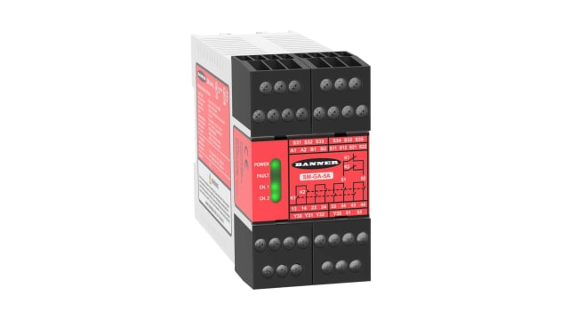 Banner SM-GA-5A Series Safety Controller, 1 Safety Inputs, 4 Safety Outputs, 12 to24 V dc | SM-GA-5A