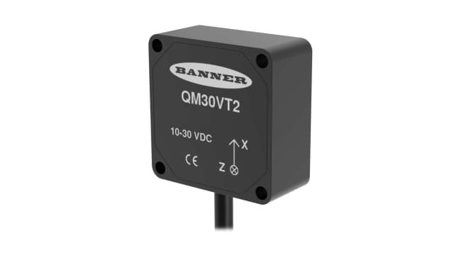 Banner Vibration Sensor 46 mm/s, 9 mA Max, 30 V Max, 4000 Hz, -40 °C → 105 °C | QM30VT2