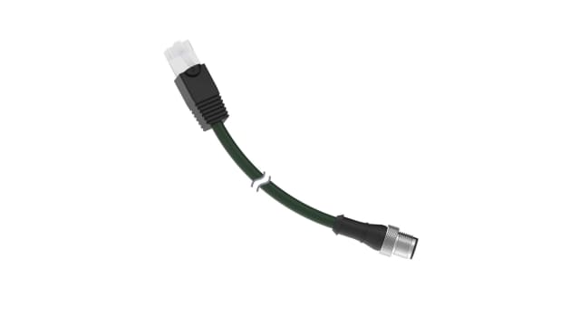 Banner M12, RJ45, 2 m Ethernet Cable, Teal Polyvinyl Chloride Sheath | BWA-EX2M