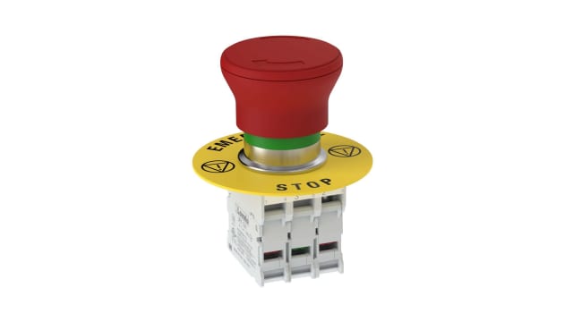Banner SSA-EBM Series Push to Shut Off, Turn Release Emergency Stop Push Button, Panel Mount, 60mm Cutout, 2 normally | SSA-EBM-12L