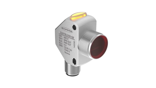 Banner Contrast Sensor Visible Red Class 2 Laser, Bipolar, 100 mA, IP68, IP69K, IP67 30 V | Q3XTBLD50-Q8