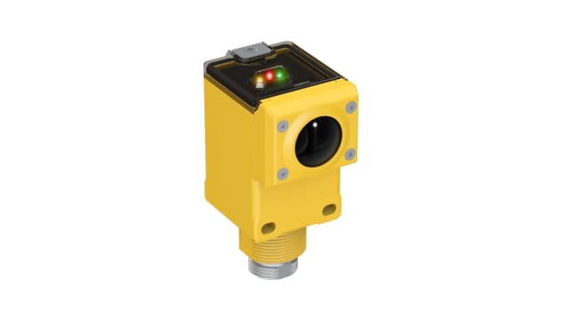 Banner Visible Red Laser Photoelectric Sensor, Rectangular Sensor, 100 mm Detection Range | Q45BW22CV4Q