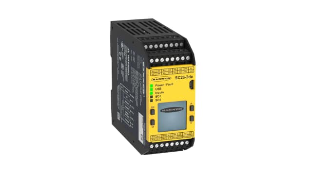 Banner XS/SC26 Series Safety Controller, 26 Safety Inputs, 4 Safety Outputs, 24 V dc | SC26-2DE