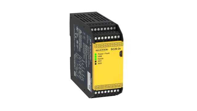 Banner XS/SC26 Series Safety Controller, 26 Safety Inputs, 4 Safety Outputs, 24 V dc | SC26-2E