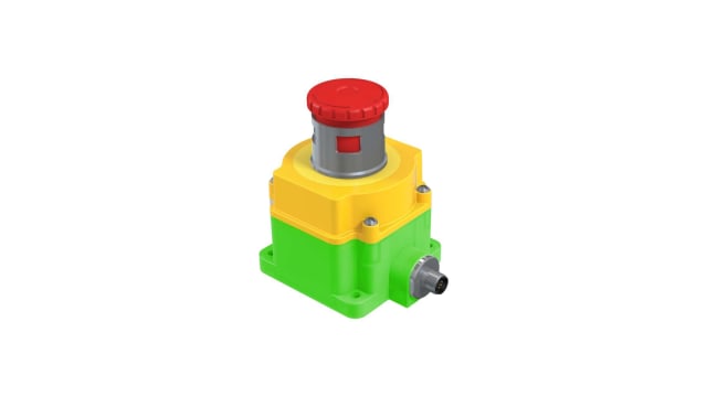 Banner SSA-EB Series Twist Release Illuminated Emergency Stop Push Button, Flush Mount, SPST, IP65 | SSA-EB1MLGRP-12ED1Q8