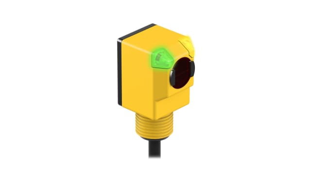 Banner Background Suppression Photoelectric Sensor, Rectangular Sensor, 50 mm Detection Range | Q25AW3FF50