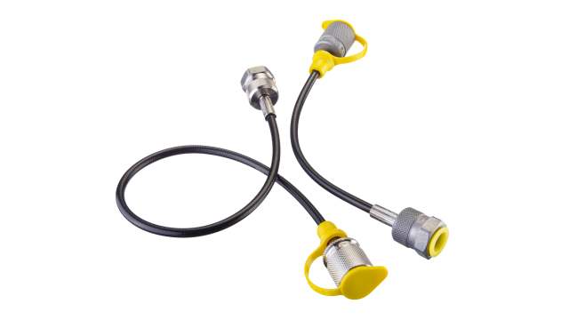 Stauff Hydraulic Test Point Hose SMS-20-2000-B-W3 Threaded Threaded | SMS-20-2000-B-W3