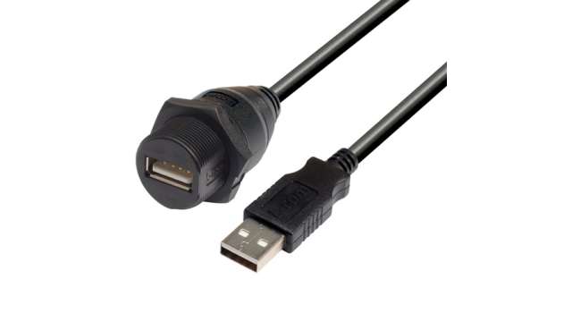 L-Com USB 2.0, Male USB A to Male USB A, 500mm | WPUSBAX-05M