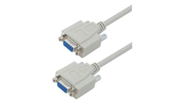 L-Com Female DB9 to Female DB9 Cable assembly, 15ft PVC | CSMN9FF-15