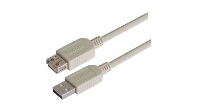 L-Com USB 2.0, Male USB to Male USB A, 3m | CSMUAX-3M