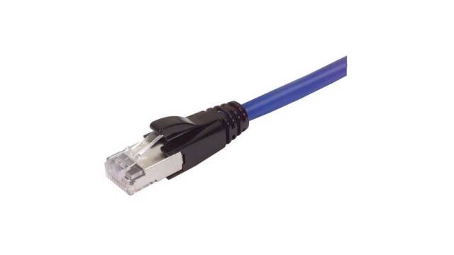 L-Com TRD, 7 ft Cat6a Cat6A Cable, Blue, Shielded Screened Polyvinyl Chloride Sheath | TRD695ABL-7