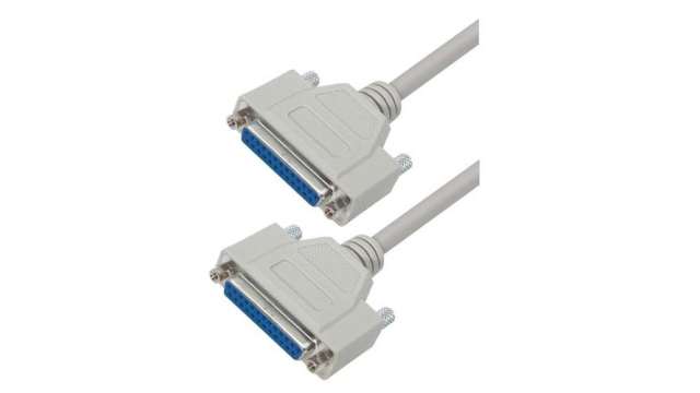 L-Com Female D-Sub to Female D-Sub Cable assembly, 25ft PVC | CSMN25FF-25