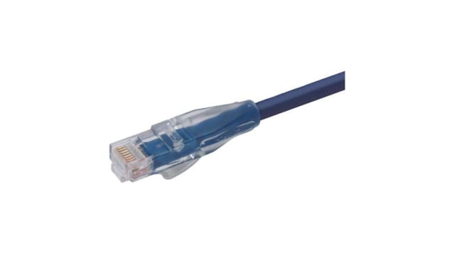 L-Com TRD, 7 ft Cat5e Cat5E Cable, Blue Straight to Male RJ45 Male, Unshielded Polyvinyl Chloride Sheath | TRD815BL-7