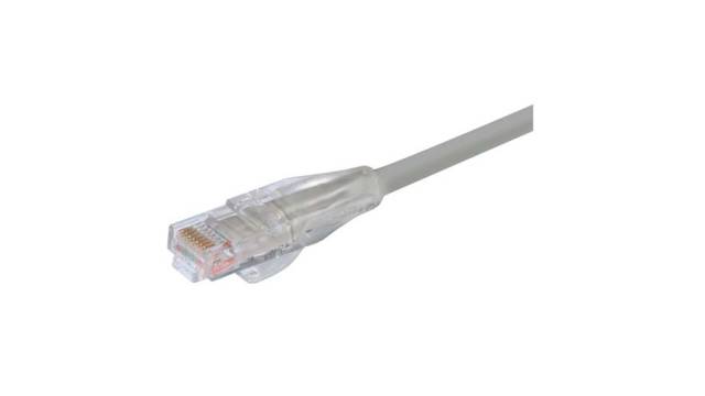 L-Com TRD, 7 ft Cat5e Cat5E Cable, Grey Straight to Male RJ45 Male, Unshielded Polyvinyl Chloride Sheath | TRD815GRY-7