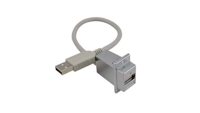 L-Com USB 2.0, Male USB to Male USB A, 12in | AL-ECF504-AA12