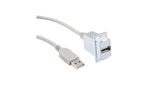 L-Com USB 2.0, Female USB A to Male USB A, 72in | ECF504-72AAS