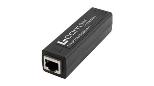 L-Com, LPXTRJ45 Surge Suppressor Unit 60V Maximum Voltage Rating 100 A Maximum Surge Current Gas Discharge Tube | LPXTRJ45-GBPOE++