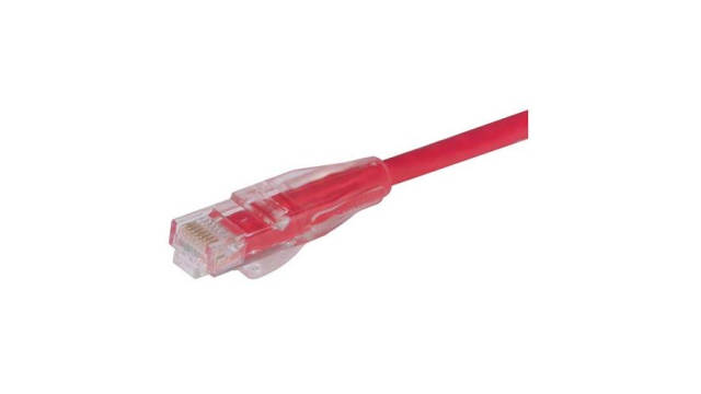 L-Com TRD Cat6 Cat6 Cable, Red Straight to Male RJ45 Male, Unshielded Polyvinyl Chloride Sheath | TRD695R-5