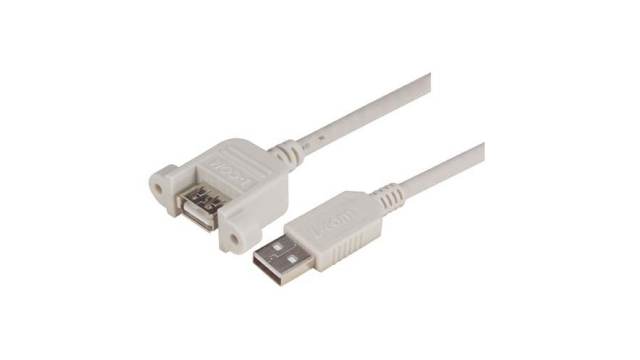 L-Com USB 2.0, Male USB to Male USB A, 3m | UPMAA-3M