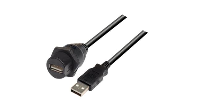 L-Com USB 2.0, Male USB to Male USB A, 5m | WPUSBAX-5M