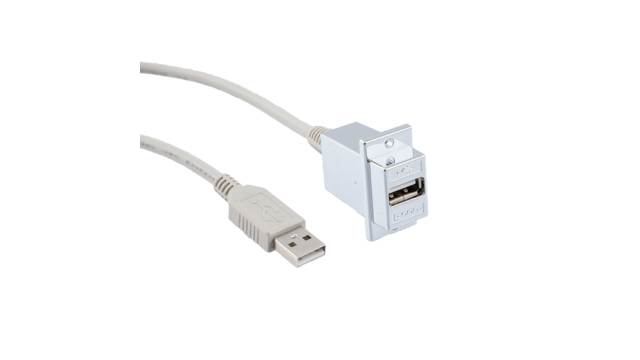 L-Com USB 2.0, Male USB A to Male USB A, 120in | ECF504-120AAS