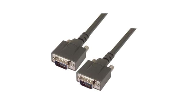 L-Com Male DB9 to Male 15 Pin D-sub Cable assembly, 25ft PVC | CPMS9MM-25