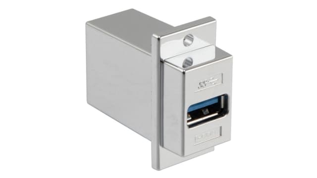 L-Com Straight, Panel Female- 1 Port USB Connector USB 3.0 | ECF504-3AB-S