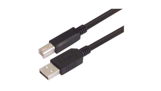L-Com USB 2.0, Male USB to Male USB B, 12in | CSUZAB-1M