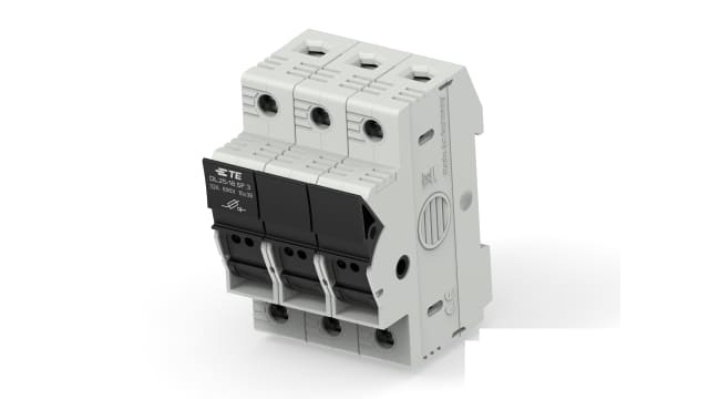 TE Connectivity 30A Fuse Holder for 10 x 38mm Fuse, 3P, 600V | 1SNF100027R0000