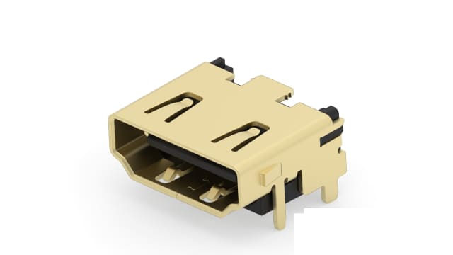 TE Connectivity 1.6 mm 19 Way Right Angle HDMI Connector | 2485396-1