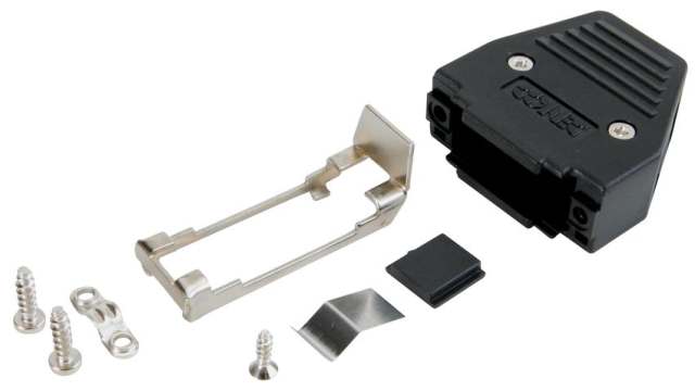 CONEC 165X1 Series ABS Horizontal D-Sub Backshell, 9 Way | 165X11279X