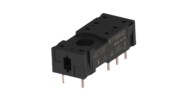 TE Connectivity RT786 8 Pin 250V ac PCB Mount Relay Socket, for use with Relay | 1860991-1
