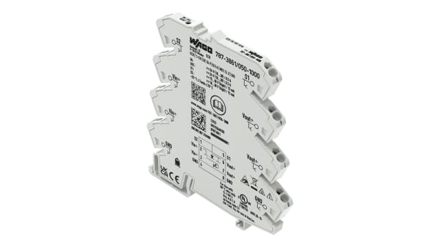 WAGO 857 Electronic Circuit Breaker 0.5 A 24V, 1 channels, DIN Rail | 787-3861/050-1000