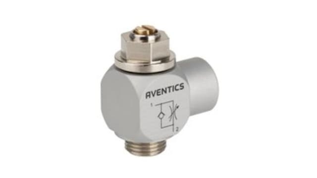 EMERSON – AVENTICS CC02-AL Series Threaded Flow Valve, G 3/8 Inlet Port x G 3/8 Outlet Port, 0821200206 | 0821200206