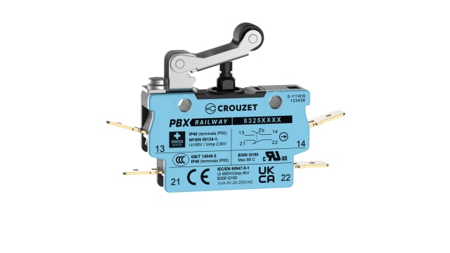 Crouzet Roller Lever Micro Switch, Screw Terminal, SPST, IP40 | 83254003