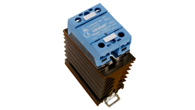 Celduc SO8 Series Solid State Relay, 75 A Load, DIN Rail Mount, 690 V ac Load, 265 V ac/dc Control | SO887940-WF151