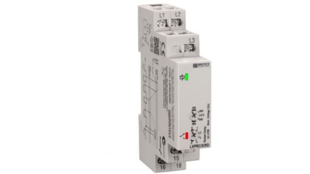 Broyce Control Phase, Voltage Monitoring Relay, 3 Phase, SPDT, 266 → 540V ac, DIN Rail | LXPRC/S/RD