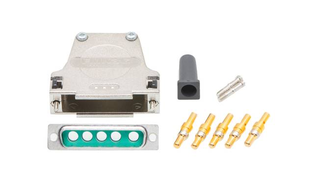 FCT from Molex, FCT Series D-Sub Connector Backshell For Use With D-Sub Connectors | FMK3G-5W5P-6197 / 1731140987