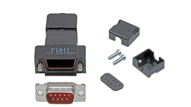 FCT from Molex, FCT Series D-Sub Connector Backshell For Use With D-Sub Connectors | FWH1-09P-3649 / 1731140384