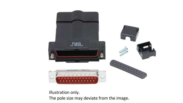 FCT from Molex, FCT Series D-Sub Connector Backshell For Use With D-Sub Connectors | FWH2-15P-3649 / 1731140387