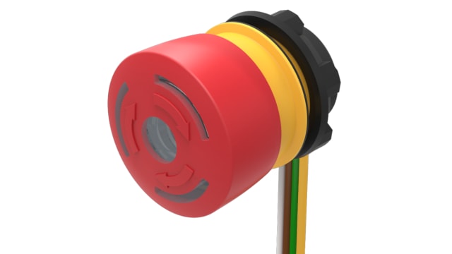 EAO Twist Release Illuminated Emergency Stop Push Button, Panel Mount, 22.3mm Cutout, SPST, IP65, IP66, IP67 | 84-5321.2B40