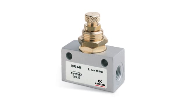 Camozzi RF Non Return Valve G 3/8 Female Inlet, G 3/8 Male Outlet, 10bar | RFU 467-3/8
