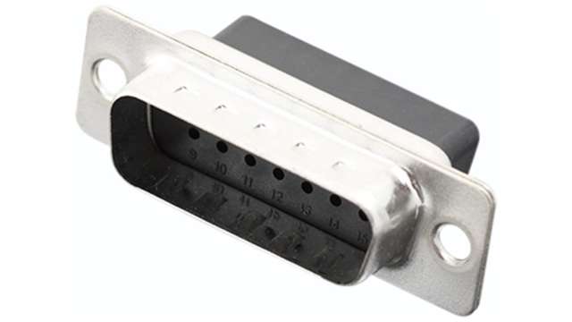 Encitech Connectors 3303 15 Way Straight Screw D-Sub Connector, with Screw Male | 3303-0100-02