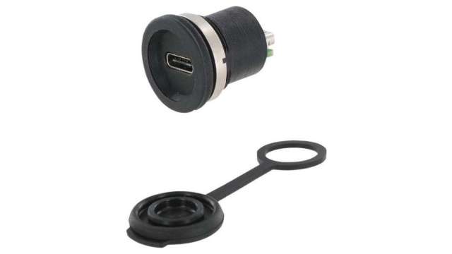 Encitech Connectors Straight, Front Female- 2 Port Type USB 3.1 Type C IP67 USB Connector USB 3.1 | 1310-1040-01