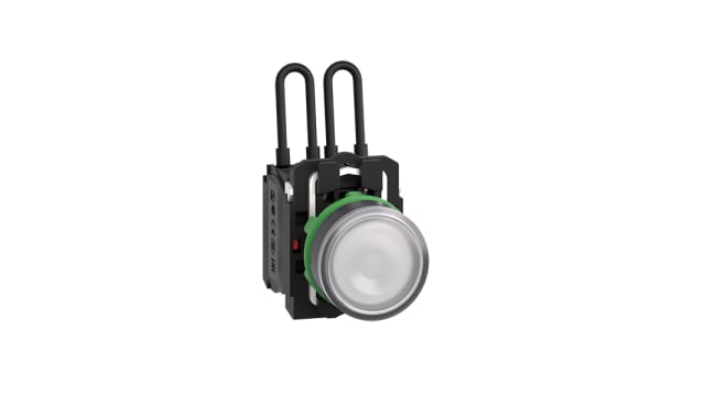 Schneider Electric, Harmony, Screw Mount White LED Pilot Light, 22.5mm Cutout, IP66, IP67, IP69, IP69K, Round, 24V | XB5AW21B5