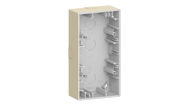 Schneider Electric Merten White ABS Back Box Mounting Frame, Surface Mount, 2 Gangs | MTN4024-6533